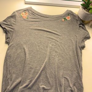 Two Flower Gray Shirt